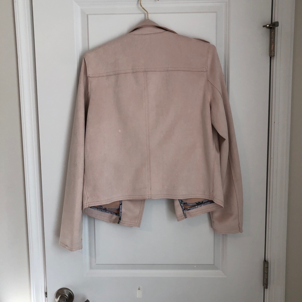 Philosophy Republic Clothing Faux Leather Moto Jacket Blush Pink Size Medium - Picture 3 of 15